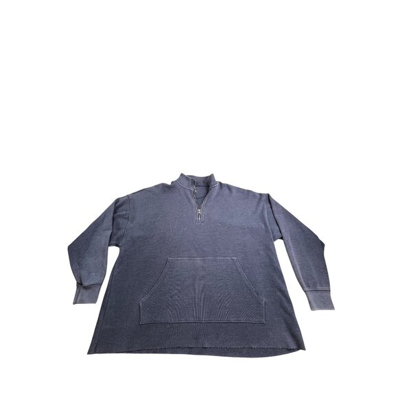 Aerie Womens Large Half-Zip Pullover Lightweight Sweatshirt Kangaroo Pocket - Picture 1 of 10